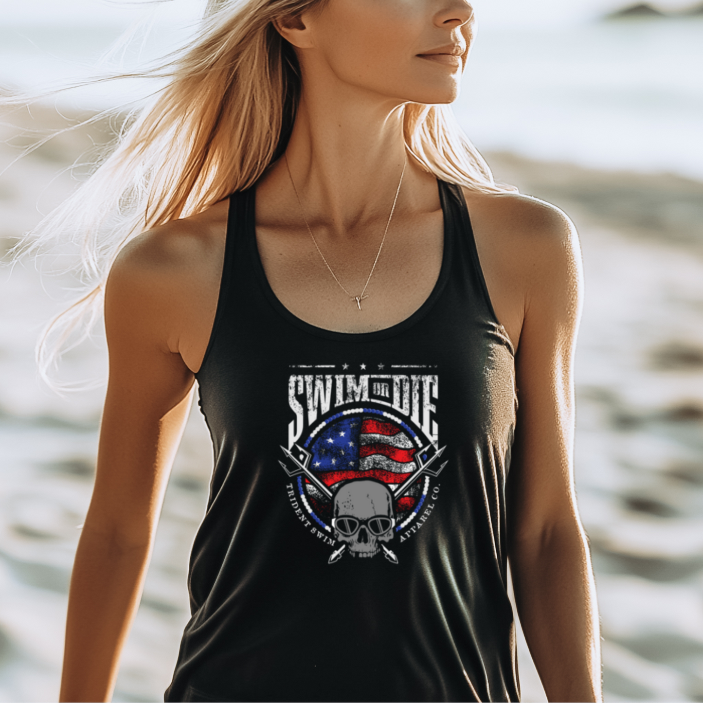 Swim or Die Racerback Tank for Women