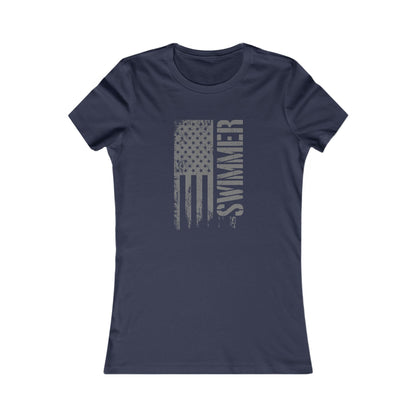 American Flag Swimmer Women's Tee