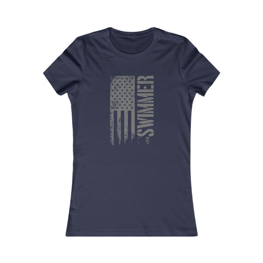 American Flag Swimmer Women's Tee